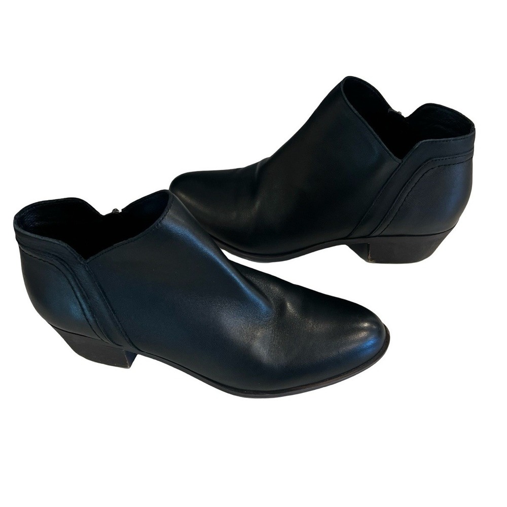 Lucky Brand Barlina Booties Womens Sz 8 M Black Leather